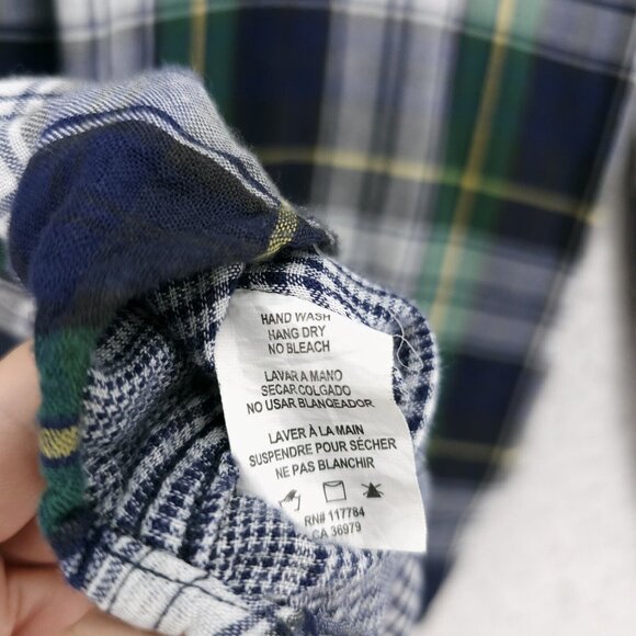 RAILS Plaid Long Sleeve Shirt Double Layer Fabric Tencel Rayon Blend Size XS - Picture 6 of 6